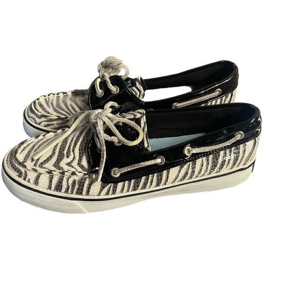 Sperry Sequin Zebra Shoes Size 6.5 Angelfish Loafer - Picture 1 of 5